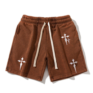 Pantalones Deportivos Personalizados para Hombre, Cintura Elástica, Lavado Ácido, Desgastados, Sólidos, de Secado Rápido, Transpirables, Ecológicos, Estilo Urbano, Vintage, de Poliéster - Product Image 1