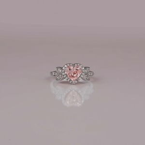 Anillo de corte en forma de corazón de diamante cultivado en laboratorio personalizado de lujo 14K anillo de compromiso chapado en oro sólido para mujer - Product Image 1