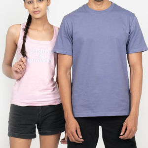 T-shirt classique pour homme en gros, col rond, polyester, t-shirt personnalisé avec logo imprimé, noir, coton biologique uni pour homme - Product Image 6