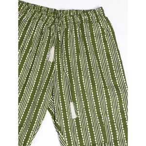 Evolove ชุดนอนผ้าฝ้ายพิมพ์ลายของผู้หญิงกางเกงเลานจ์ที่ผ่อนคลายด้วยเอวยางยืดและกระเป๋าผ้านุ่มใส่อยู่บ้านในมะกอก" - Product Image 2