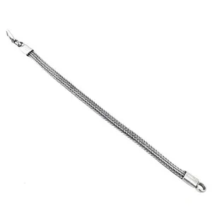 Bracelet en argent sterling 925 plaqué or 18 carats, chaîne tressée, style classique, unisexe, bijoux à porter tous les jours - Product Image 1