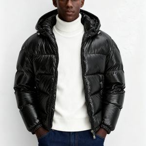 Chaqueta Deportiva con Capucha para Hombre, para Clima Frío de Invierno, Color Sólido, Lona Premium, Cierre de Cremallera, Estilo Urbano, Resistente al Viento, Ecológica - Product Image 5