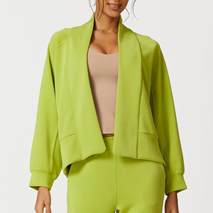 Cardigan oversize pour filles, hiver et automne, manteau épais, tissu modal doux, haut tendance une pièce, col montant, manches longues, respirant - Product Image 1