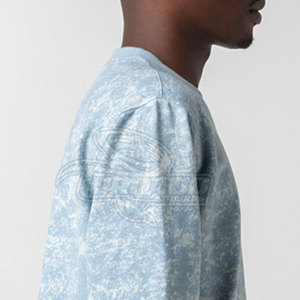 2024 sudadera de lavado ácido de la mejor calidad para adultos invierno Casual patrón sólido cuello redondo suelto estampado liso tela hecha Pakistán - Product Image 6