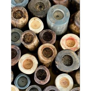 Porte-bougie en bois naturel rustique, souche d'arbre, fait à la main, durable, en bois flotté, pour décoration de mariage et de la maison - Product Image 4