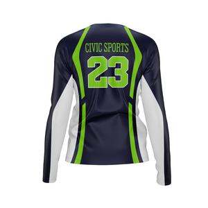 Long Sleeve Sublimation <b>Soccer</b> Team Jersey Sports Wear Set for Volleyball Players - Product Image 2