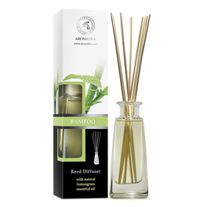 Diffuseur de roseaux en bambou AROMATIKA 100ml, bouteille en verre, huile essentielle naturelle de citronnelle, frais, sans phtalates, sans alcool, longue durée - Product Image 1