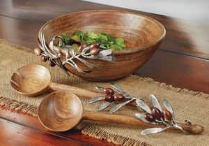 Bols de service en bois minimalistes modernes, finitions lisses, idéaux pour des présentations élégantes de la table de cuisine - Product Image 3