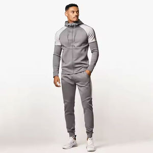 2025 Top vente polaire haute qualité survêtement Dropshoulder Slim Fit survêtement pour hommes pantalons de survêtement sweats à capuche ensemble - Product Image 5