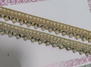 Cintas y cordones bordados a máquina hechos a medida en varios diseños para vestidos de novia en 1,25 pulgadas con tela de red - Product Image 6