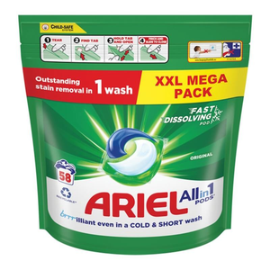 Polvo de Lavandería Portátil Desechable Ecológico de Disolución Rápida Todo en Uno con Fragancia Frutal para Eliminar Manchas - Original 58 Lavados - Product Image 1