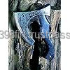 Couteau à pizza de style viking en acier au carbone forgé à la main par Steel Craft International avec manche en bois de frêne pour une meilleure prise en main. Coupe-pizza - Product Image 6