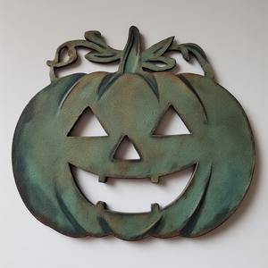 Hoja de hierro de corte intrincado, adorno de fantasma, acabado de pátina, atractivo rústico brillante para Halloween, interior decorativo festivo - Product Image 4