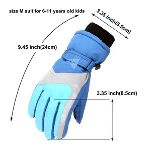 Guantes de nieve de esquí de invierno laminados de poliuretano de alta calidad tecnología de pantalla táctil tela impermeable cálido ciclismo deportes al aire libre - Product Image 3