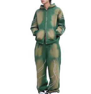 Conjunto Deportivo de Invierno para Hombre con Diseño Personalizado, Logotipo Personalizado, Corte Acampanado, Transpirable, con Capucha y Cremallera, Ecológico, OEM - Product Image 1