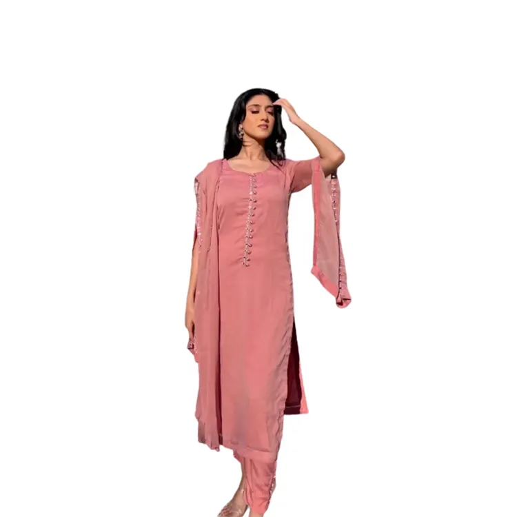 Самый продаваемый Толстый Искусственный жоржет с тяжелой вышивкой, последовательность работ, пакистанский и индийский стиль, сальвар камиз для продажи