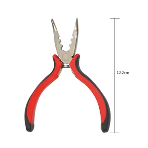 Pince à extensions capillaires TEEJAY à embout incurvé 3 trous en acier inoxydable pour pose/retirage de micro-anneaux, perles et pointes de plumes, logo personnalisé OEM - Product Image 5