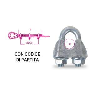 Clips de cuerda de alambre galvanizado con cuerpo de hierro fundido maleable tipo A, EN 13411 - Product Image 1