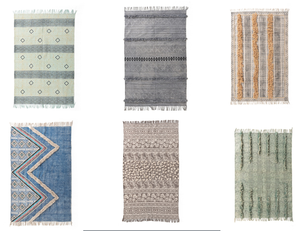 พรมปูพื้นและพรมผ้าฝ้ายในร่มสําหรับห้องนั่งเล่น พรมพรมพื้นที่ห้องนอน, พรมทรงขนปุยสําหรับห้องนั่งเล่น - Product Image 6