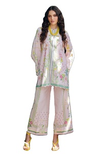 Trajes de 3 piezas Georgette de algodón de lino y césped paquistaní indio de diseñador de moda moderno disponibles a precio al por mayor. - Product Image 6