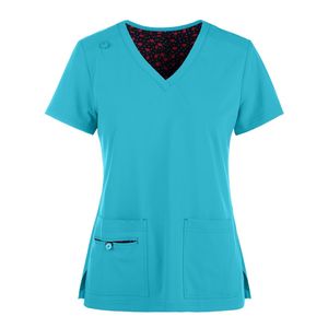 Performance Women <b>Scrub</b> Suits Quick Dry V-Neck Elastic Waist Straight Pant Logo Medical Hospital Wholesale Low Price <b>Scrub</b> <b>Set</b> - Product Image 3