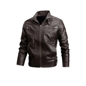 Veste en cuir véritable pour homme en cuir de vache respirant Vente chaude Mode tendance Look Veste en cuir véritable d'hiver pour homme - Product Image 1