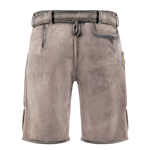 Pantalones cortos Lederhosen tradicionales para hombres Tirantes ajustables Bordado decorativo Perfecto para eventos patrimoniales y festivos - Product Image 6