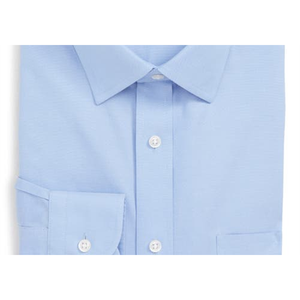 Camicia Nordstrom Smartcare Classic Fit in popeline di cotone 100% tinta unita blu ortensia da uomo, anti-piega, taglia XL (20-38) - Product Image 3