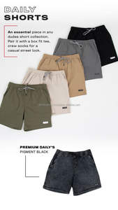 Pantalones Cortos de Lona Sólida Personalizados de Primavera/Verano, Estilo Urbano, Cintura Elástica, Transpirables, de Algodón, para Hombre - Product Image 3