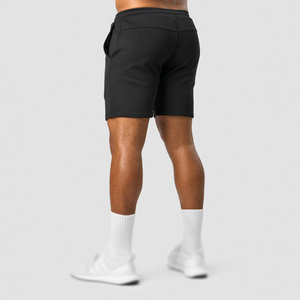 Custom <b>Men</b> Gym Workout Clothing Drawstring French Terry Plain 100% Cotton 5 Inch Running Gym <b>Sweat</b> <b>Shorts</b> With Zipper Pockets - Product Image 2