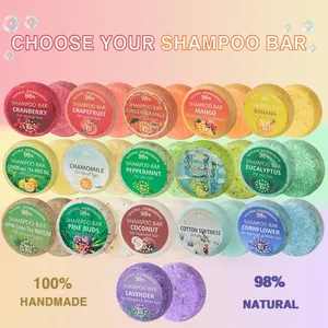 Marque privée OEM ODM Barre de shampoing solide en coton Douceur 60g Vente en gros 100% Savon pour cheveux fait main Fabricant européen de haute qualité