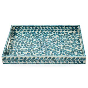 Bandeja de servicio de nácar de lujo, mesa de café decorativa para desayuno, bandeja de servicio artesanal hecha a mano, venta personalizada - Product Image 6