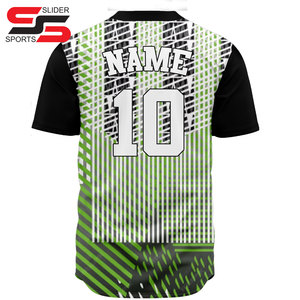 Nouveau design de matériel de sublimation avec logo personnalisé sergé brodé 100% polyester vierge à séchage rapide pour hommes maillot de baseball à fines rayures - Product Image 2