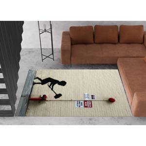 Tapis imprimé : Design moderne Banksy Boy With Hammer pour une utilisation en extérieur et en intérieur, tapis doux non tissé - Product Image 2
