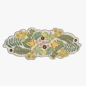 Chemin de table élégant en broderie perlée, décoration de luxe faite à la main, chemin de table élégant en broderie perlée avec des motifs complexes - Product Image 5