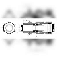 Presse-câble à double compression antidéflagrant et ignifuge IIC IP66 en laiton M20 pour zone dangereuse Ex d AEFP série IIC
