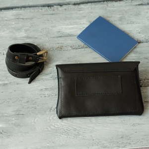 Leather Waist Women <b>Small</b> Black Belt Bag Fanny Pack Hip Gift for Her Daily Travel LWB-0011B - Product Image 3