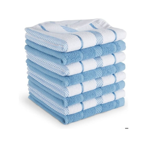 Serviette de cuisine en coton brodée avec des poissons prêts pour les occasions, en tissage gaufré lourd, conçue pour les acheteurs haut de gamme et la vente au détail d'événements - Product Image 6