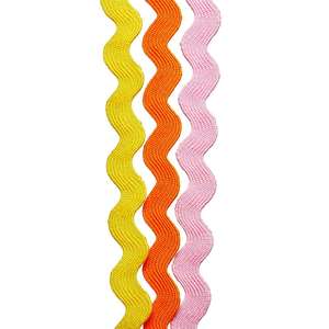 Solid Style Large Polyester Ric Rac Trim <b>Ribbon</b> Spool Design - Product Image 2