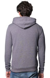 Sweat à capuche zippé léger à manches longues pour hommes avec poche kanga Sweat à capuche unisexe - Product Image 2