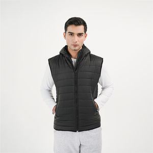 Nuevo estilo de calidad de moda Otoño lona chaleco acolchado media chaqueta sin mangas hombres a prueba de viento transpirable servicio OEM - Product Image 5