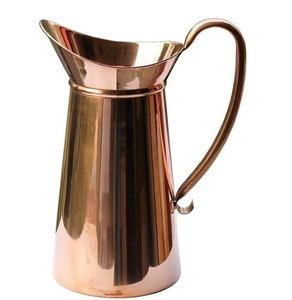 Pichet d'eau et de jus de finition de qualité supérieure en cuivre pur avec articles utilitaires de bouteille de verres polonais mat - Product Image 6