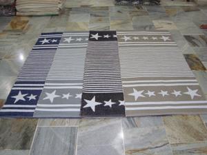 Tapis jacquard en plastique recyclé personnalisé 100% Tapis style uni pour salon et salle à manger avec logo personnalisé - Product Image 3