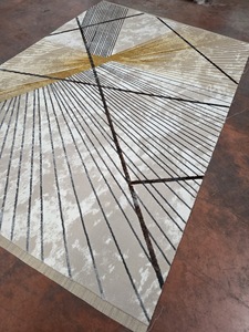 Tapis Adiva turc en polyester shaggy, tissé jacquard, fabriqué à la machine, à poils longs, rembourré, réversible, lavable, antidérapant, antimicrobien - Product Image 4