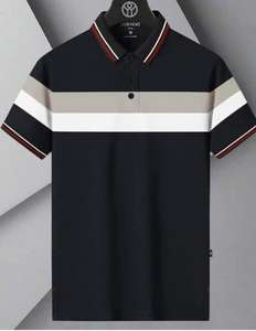 Nuevo Polo de estilo empresarial para hombre para verano, camisetas informales de manga corta, estampado de moda en tela de Jersey, ropa para hombre - Product Image 5