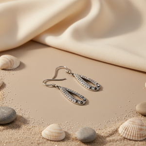 Boucles d'oreilles en argent 925 avec zircone cubique en forme de larme pour femmes, bijoux élégants en cristal - Product Image 3