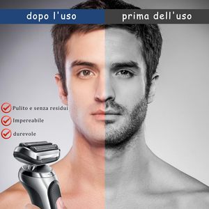 Cabezales de Repuesto para Afeitadora Eléctrica de Doble Cuchilla, Lavables, Juego de 2 Cuchillas Triples para Afeitar la Cara, para Afeitadoras Rotatorias Eléctricas - Product Image 4