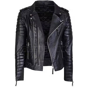 Chaqueta de Motociclista Informal Impermeable de Cuero Genuino al Mejor Precio, Chaqueta de Motociclista para Hombre, Tinte Liso, Venta en Línea - Product Image 3