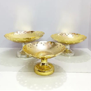 Tazón Decorativo de Metal de Latón y Acero Inoxidable con Tres Uniones, Acabado Dorado Pulido Brillante, Precio de Mayoreo, Superventas - Product Image 3