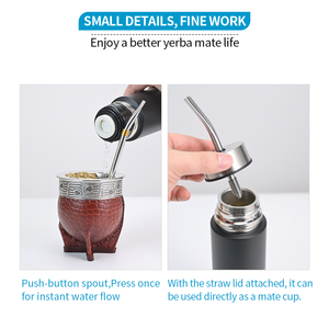 <span class=keywords><strong>Termo</strong></span> de Acero Inoxidable de 500ml para Yerba Mate con Bombilla, Boquilla de Doble Uso y Tapa para Beber, Personalizable con Marca - Product Image 4